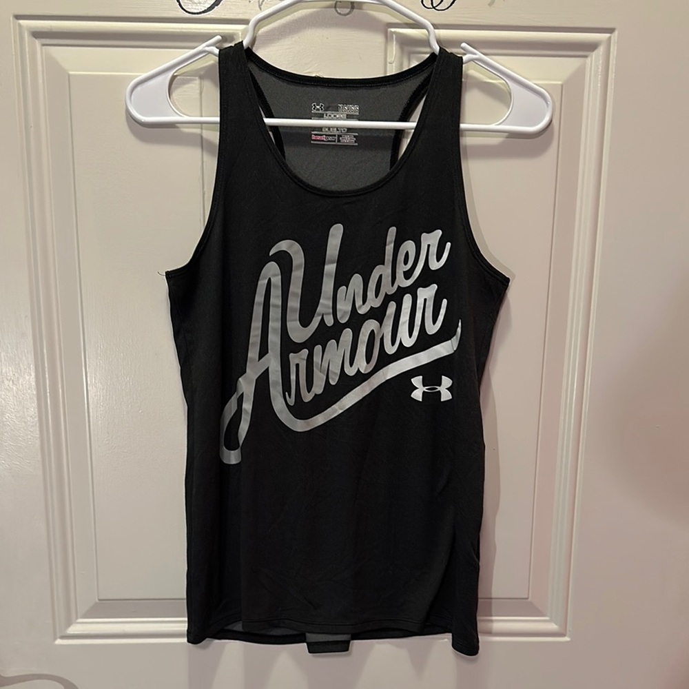Under Armour Girl's Racerback Tank Top / Dark‎ Gray / Size YLG